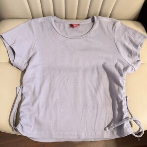 Guess Light Gray Short Sleeve Top